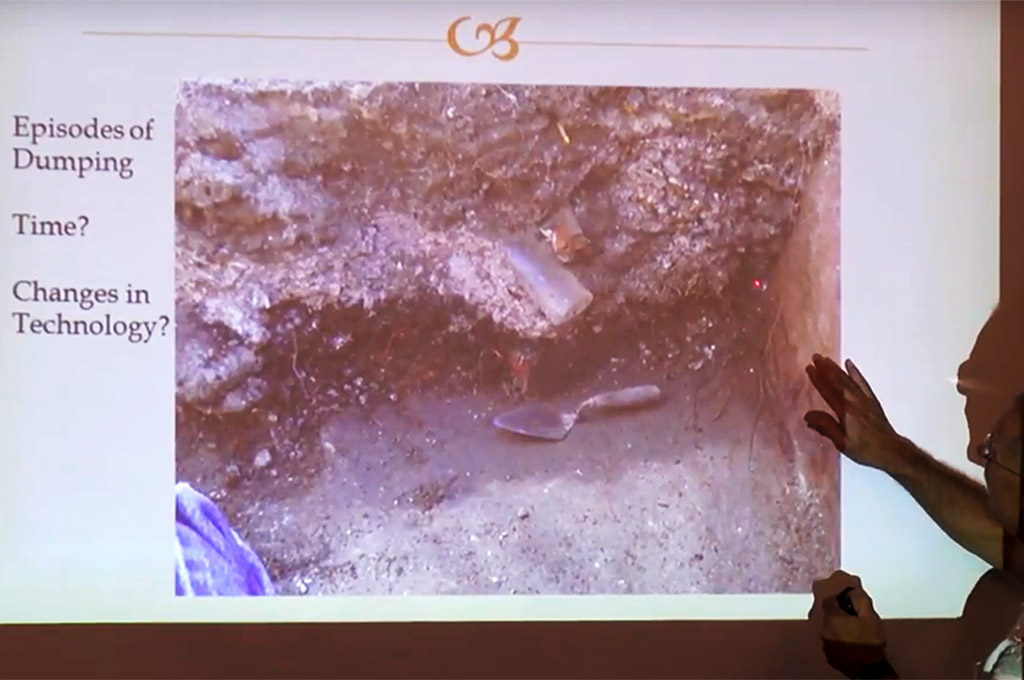 Slide of archaeological dig