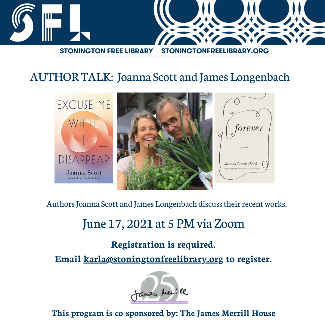 Local authors Joanna Scott and James Longenbach discuss their new books.